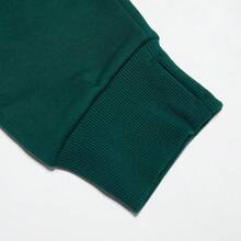 Puma 春秋款中性情侶休閒圓領長袖針織套頭衛衣 62973660 - 深綠色 - 查看 5