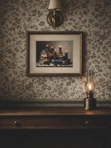 1pc Canvas Wall Art, Framed Wall Decor, Dark Academia Style Vintage Melting Black Candle And Old Book Still Life, Atmospheric Gothic Library Aesthetic Decorative Painting, Suitable For Modern Home Decor, Room Decor, Dorm Decor, Bedroom Decor, Living Room Decor, Bathroom Decor, Kitchen Decor, Dining Room Decor, Office Decor, School Decor, Classroom Decor, Back To School Decor - Candles and Ancient Books - View 5