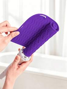 2/1 piezas Alfombrilla resistente al calor de TPR, Bolsa de almacenamiento de viaje con doble capa aislante, Esencial para la vuelta a la escuela y dormitorio, Compatible con rizador de pelo - Multicolor - Ver 10