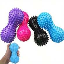 1pc Random Color Multi-Specification Peanut-Shaped Massage Ball, Specially Suitable For Adults To Relieve Stress, Colorful PVC Spiky Muscle Fascia Relaxation Ball, Foot Acupoint Massage Peanut Ball - Multicolor - View 7