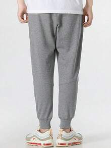 Nike Jordan Dri-FIT Sport Solid Color Logo Print Elastic Waist Jogger Quick-Drying Knit Sweatpants, Men's, Grey - Grey - View 3