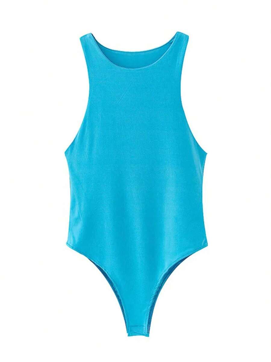 Verano sólido sexy bodycon mujeres monos mujer 4 colores verde delgado casual mono chic lady club monos cortos femme - Azul - Ver 1