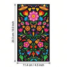 20入/40入/60入 墨西哥花卉紙餐巾紙 2層 20*11cm 長方形印花紙巾，附帽子、吉他與辣椒印花，適合塔可之夜派對使用 - 藍色 - 查看 8