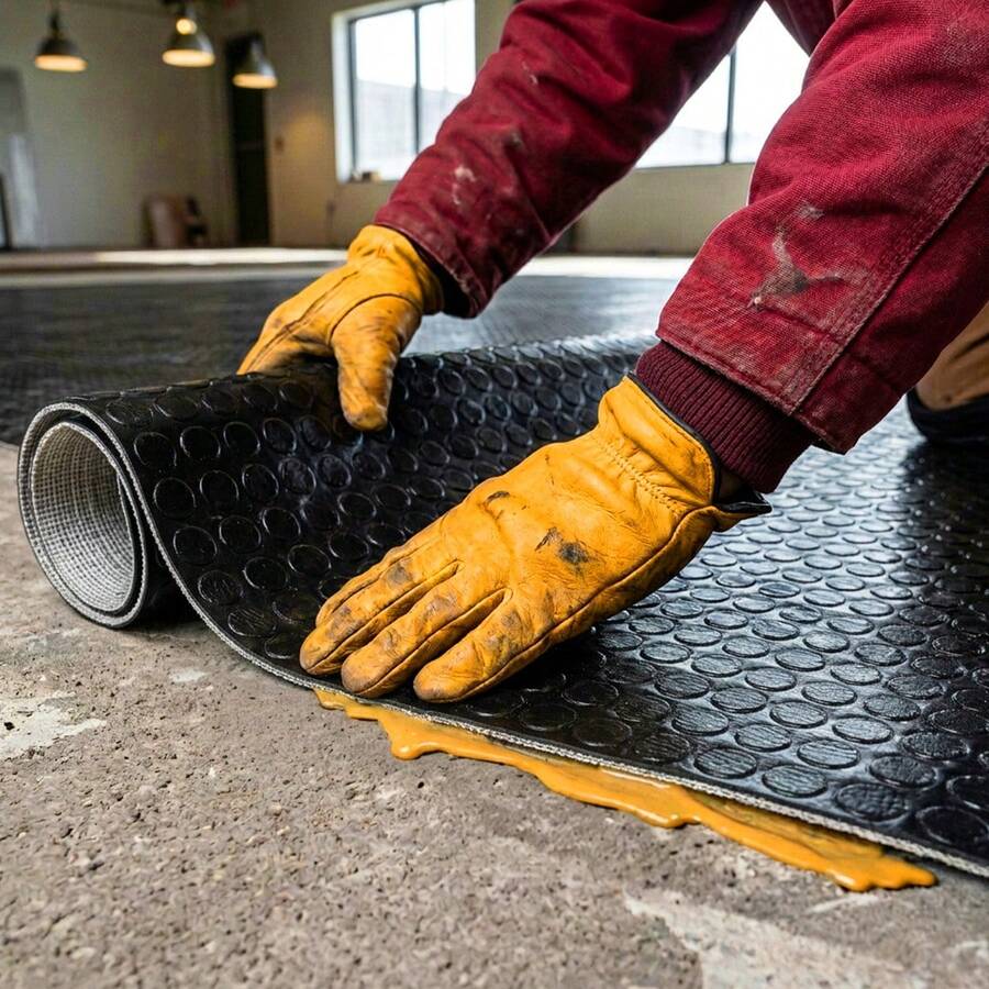 VINILMAX Piso Antiderrapante Resistente de 200 cm de Ancho x 100 cm de Largo (2x1 m) | Superficie Antideslizante con Textura Rugosa | Soporte Non Woven | Ideal para Escaleras, Pasillos, Almacenes, Gimnasios, Tapetes de Auto, Cajuelas y Más | Fácil de Cortar e Instalar