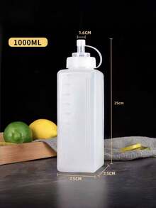 1pc Squeeze Sauce Bottle, Large Capacity Portable Kitchen Utensil, Multiple Sizes Available, Multi-Purpose Leak-Proof Condiment Bottle, Suitable For Ketchup, Jam And Salad Dressing - Multicolor - View 14
