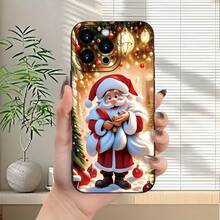 Funda para teléfono: Funda de gran  con patrón creativo de árbol de Navidad y Papá Noel para iPhone 16/15/14/13/12/11/XS/XR/X/7/8 Plus/Pro/Max/Mini - Adecuada para hombres y mujeres con diseño de moda creativo, regalo perfecto para amigos, familia, novio, novia. - Multicolor - Ver 5