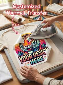 Custom Iron On Transfers, DTF Transfer Film, Personalized Heat Transfer Sticker For T Shirts Bags Hats Pillows Clothes, DIY Photo Logo Text, Wedding Gifts, Birthday, Mother's Day, Father's Day, Graduation, Gift For Him, Ready To Press, Unique Gift - Multicolor - View 1