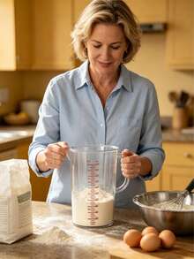 1 Piece Measuring Cup With Built-In Handle And Pouring Spout For Spill-Free Pouring; Large Capacity, Ideal For Dough Mixing, Milk Frothing And Batter Preparation - Multiple Specifications - View 3