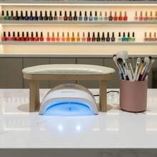 Apoio de Mão para manicure profissional Cru luxuoso descanso de punho para Mail designer salão de beleza - Branco - Visão 1