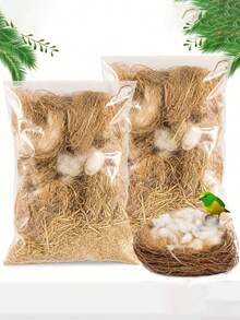 1pc Bird Nesting Material - Bird Nesting Pad, Hummingbird Nesting Material, Gold Wire Material, Finch Nesting Material, Parrot Nesting Material, Suitable For Bird Cages, Gardens And Tree Trunks, 40g - View 7