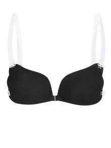 Women's Invisible Adhesive Bra, Silicone Material, Transparent Straps, Excellent Push-Up Effect - Multicolor - View 5