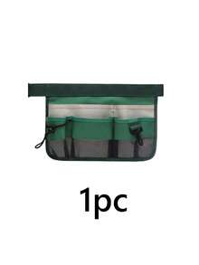 1pc Black/Green Gardening Tool Waist Bag, Solid Color Heavy Duty Practical Style, Waterproof Durable Oxford Fabric, Multi-Pocket, Adjustable Waist Belt Buckle, Hands-Free Storage Organizer Belt, Suitable For Lawn, Yard, Planting, All-Season Outdoor Use - Gardening Tool Waist Bag - View 12