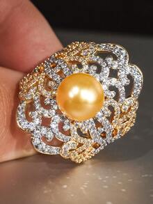 1 pieza Anillo encantador de circonita cúbica, adecuado para que las mujeres lo usen, adecuado para boda, compromiso, fiesta de aniversario, regalo del Día de San Valentín - 1# - Ver 4