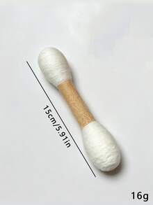 Cute Giant Cotton Swab Cat Chew Toy 15cm/30cm Two Sizes Wool Felt Matatabi Stick Built-In Catnip Indoor Interactive Pet Toy For All Cats - White - View 6