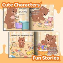 Buddy Bear 兒童閱讀遊戲書，培養日常習慣與社交技巧的故事系列，涵蓋穿衣服、收拾整理、分享、禮貌用詞與嘗試新事物 - 夥伴熊閱讀遊戲書 - 查看 5