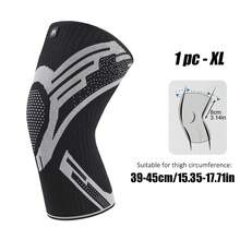 1pc Non-Slip Elastic Knee Sleeve, Knee Wrap And Compression Sleeve, Comfortable Fabric, Suitable For Sports And Fitness - Black - View 10