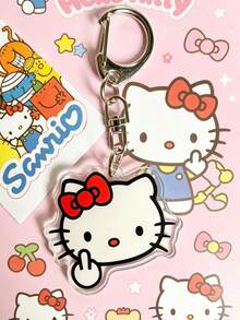 1個 Hello Kitty 鑰匙圈吊飾，Kitty 鑰匙圈，Kitty 白色派對禮物，小 Kitty 鑰匙圈，Kitty 貓鑰匙圈，創意鑰匙圈，HK 可愛錢包掛繩配件，包包配件，生日禮物，派對禮物，汽車配件，耳機殼配件，學校配件，最佳禮物，可愛哥德風，Y2K - 多色 - 查看 3