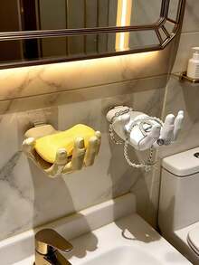 1 st kreativ handformad väggmonterad förvaringshylla, multifunktionell smyckesorganizer och tvålhållare, universell förvaringshylla för badrum och sovrumsförvaring, platsbesparande praktisk hemförvaringstillbehör, lämplig för daglig användning - Väggmonterad - Visa 6