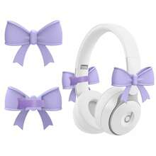 2pcs Pink Bow Decor Hanging Ornaments, Cute Printed Bow Fashion Headphone Charms, Gift For Gamer Girls - Multicolor - View 14