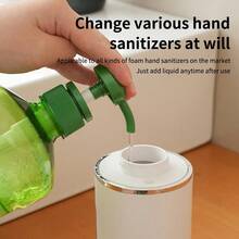 [Dispenser Sabun Otomatis Tanpa Sentuh 400ml] 1 buah Dispenser Sabun Otomatis 1200mAh, Dispenser Sabun Busa Sensor Tanpa Sentuh 400ml/14oz, Dapat Diisi Ulang USB, Dispenser Sabun Cair Busa Otomatis Tanpa Sentuh, Cocok Untuk Kamar Mandi Dan Dapur - View 5