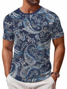 Impresión 3D 100% Poliéster - Camiseta Deportiva Casual para Hombre con Impresión Digital Personalizada - Una Camiseta de Manga Corta Imprescindible para el Verano al Aire Libre y en Casa - Negro - Ver 1