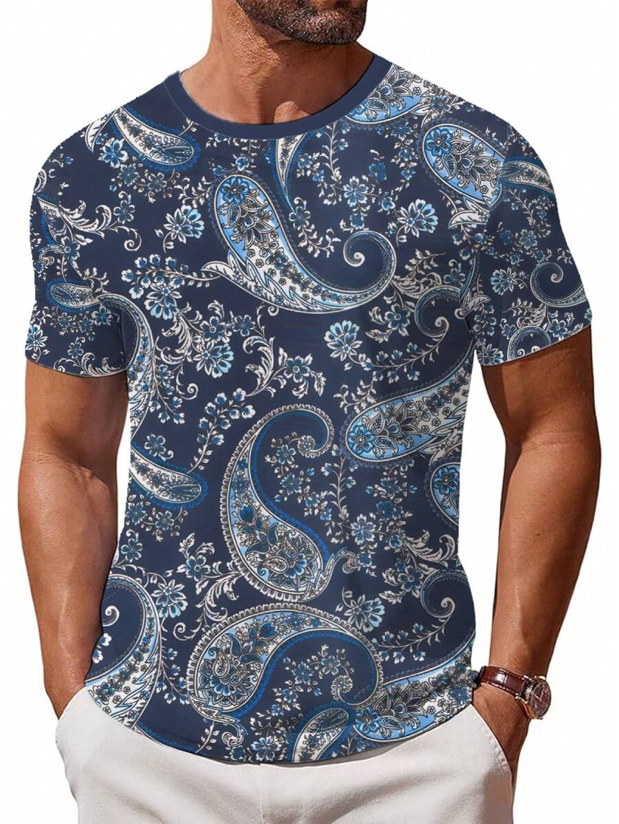 Impresión 3D 100% Poliéster - Camiseta Deportiva Casual para Hombre con Impresión Digital Personalizada - Una Camiseta de Manga Corta Imprescindible para el Verano al Aire Libre y en Casa - Negro - Ver 1