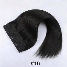 Brazilian Clips In One Piece Hair Extension Natural Straight Remy Human Hair Invisible Seamless Clip In Straight One Piece - Natural Black - View 15