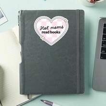 1PC Bookish Girlie Decal Sticker, Hot Moms Read Books Typography Vinyl Sticker For Kindle Laptop, Waterproof Bookworm Sticker For Water Bottle Journal Travel Case, Cute Gift For Book Club Members BFF Girls - S2370 - View 4