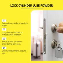 Dry Graphite Lock Lubricant Powder Anti-Clog Anti-Rust Lubricator Fix Stiff Jammed Locks, Easy Inject Nozzle Design For Door Lock Bike Lock Cabinet Lock Maintenance Bulk Pack Set - Multiple Styles - View 7