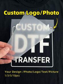 1/3/5/10件可客製化照片文字圖案DTF熱轉印貼紙，適用於衣物、帽子和帆布袋DIY熱轉印貼紙。創意禮物，非常適合父母、朋友、新郎和新娘。完美適用於婚禮、生日、派對、節日、返校季和其他場合。 - 多色3 - 查看 2