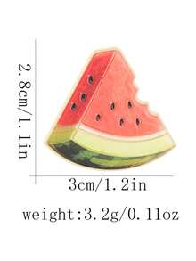 Fun Summer Cool Watermelon Pattern Brooch, Creative Bag & Clothing Decoration Badge - CZ3384-1 - View 3