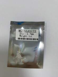 100% 小莫桑石 白色 D 色圓形切割莫桑石散石，適用於珠寶製作（數量有誤，請參考重量 1ct） - 白色 - 查看 13