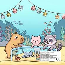 GDTME Cozy Friends: Cute Animal Companions Daily Life, 24-Page Student Coloring Book, Warm And Healing, Birthday Gift For Family And Friends, Holiday And Vacation Gift, Back-To-School Season, Summer Fun, 7.9x7.9 Inches. - Cute and Heartwarming - View 6