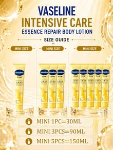 Vaseline 凡士林深層修復身體乳液 30ml，1/3/5件，長效保濕滋養，快速吸收不油膩，讓肌膚光滑柔軟，適合所有膚質 - 凡士林倍護精華修護身體乳30ml - 查看 3