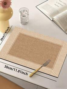 1pc Light Brown Linen Texture Fine Striped Diatom Mud Kitchen Mat, Rubber Backing Non-Slip Water-Absorbent Stain-Resistant, 3.5mm Trimmable, Natural Wood Minimalist Home Decor Kitchen Bathroom Hallway Living Room Universal Foot Mat - View 13