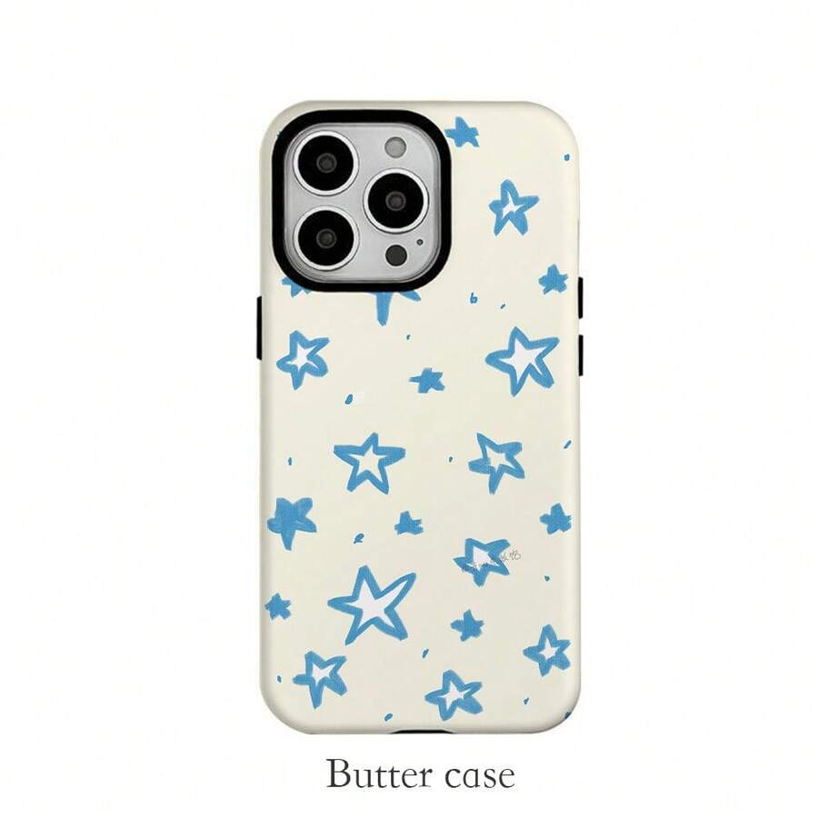[24h Shipping From DE/FR/ES]Apple 17 16  22 23 24 25 26 Galaxy Phone Case - 2-In-1 Shiny White And Blue Star Case For IPhone 17PM, 16 Pro Max, 11 Pro, 13 Plus, 7/8, SE, XS And XR - 1 Piece Of Picture Color - View 1