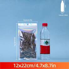 50/100入雷射彩虹禮品袋 多尺寸款 全息正面視窗可重複使用夾鏈袋 適合小商家、樣品珠寶、新年節慶禮物糖果袋 - Laser Rainbow - 查看 39