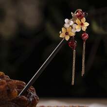 1pc Retro Style Tassel Hair Stick, Chinese Traditional Hanfu Hair Accessory For Bun Updo,Summer,Holiday,Travel,Festival,Birthday - Multicolor B - View 20