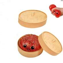 1 pieza Bola de estrés con purpurina de colores, diseñada como una pieza de arte sensorial para las yemas de los dedos para jóvenes urbanos modernos y profesionales, replicando perfectamente la forma clásica de la vaporera tradicional china y los exquisitos dumplings - Multicolor - Ver 12