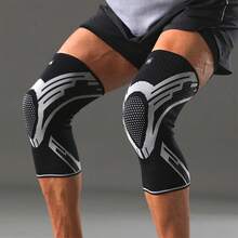 1pc Non-Slip Elastic Knee Sleeve, Knee Wrap And Compression Sleeve, Comfortable Fabric, Suitable For Sports And Fitness - Black - View 6
