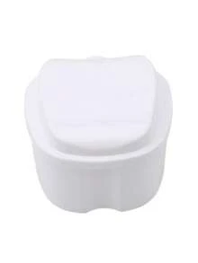 Denture Cleaning Box With Water Filter Basket, Denture Storage And Cleaning Container, Suitable For Travel, Applicable For Braces, Mouthguards, Night Guards, Retainers Soaking And Cleaning - White - View 5