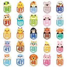 50pcs Numbered Animal Stickers, Lucky Y2K Aesthetic Stickers, Vintage Dreamy Elements, Graffiti, Y2K Style Urban Aesthetic Stickers, Suitable As Humorous And Interesting Gift Stickers, Including 80s And 90s Anime Stickers, Applicable For Scrapbooking, Envelopes, Water Bottles, Computers, Laptops, Phones, Suitcases, Notebooks, Refrigerators, Holiday Parties, Christmas Decorations, New Year Decorations, Winter Decorations And More. - Multicolor - View 8