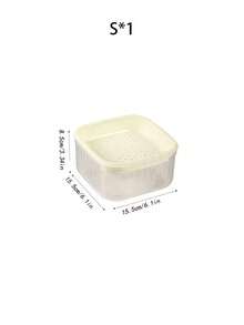 1 pieza Caja de almacenamiento para borlas de polvo, organizador de cojines, soporte para cosméticos, separación de seco y húmedo, transpirable, gran capacidad, material de plástico transparente, caja de almacenamiento de escritorio, adecuada para borlas de polvo, esponjas de maquillaje y otros almacenamientos de cosméticos. - Multicolor - Ver 7