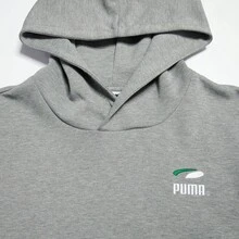 Puma Spring/Autumn Men's Hooded Sports Sweatshirt, Casual Fashion Large Logo Outdoor Knit Pullover 62814253 - Grey - View 3