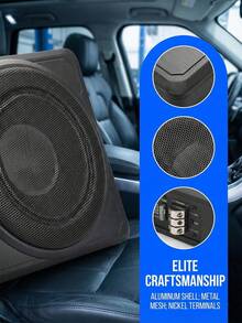 Ultra-Thin 10-Inch Car Subwoofer - 600W High Power, Pure Bass, Easy Installation, Suitable For Cars, Trucks, RVs - Black - A - View 7