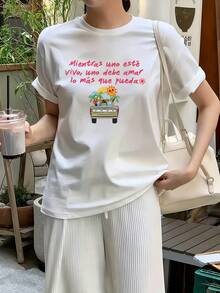 Puerto Rico Bunny "DtMF" Fun Frog Unique Print, Summer Fitted Regular Shoulder T-Shirt, Vacation Travel Beach - White 12 - View 2