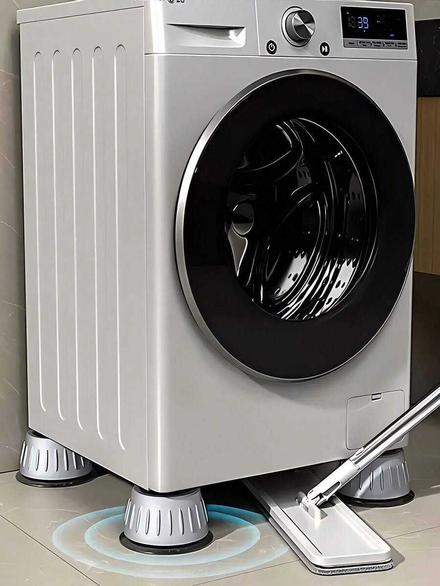 4/8/12pcs Anti-Slip Shock Absorbing Pads For Washing Machine, Anti-Vibration Noise Reduction Pads, Washing Machine And Dryer Base, Anti-Vibration Washing Machine Pads, Anti-Slip Shock Absorbing Noise Reduction Pads, Protect Laundry Room Floor, Washing Machine Anti-Vibration Pads, Laundry Room Accessories