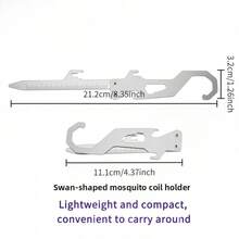 Outdoor Stainless Steel Foldable Multi-Function Tool, Mosquito Coil Holder, Mosquito Coil Hook, Bottle Opener, Ruler With Markings, Portable, Suitable For Camping And Hiking - Hook Up - View 11