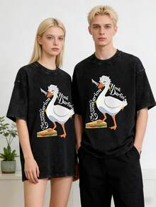 Camisetas de hombre Goostarion Baldurs Gate Goose, de algodón puro, estilo casual, manga corta, cuello redondo, regalo de cumpleaños. SQNY - Negro - Ver 4