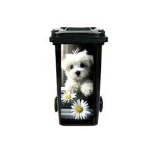 1 pieza Pegatina creativa para cubo de basura, patrón de perro, burro, caballo y león de dibujos animados coloridos, diseño de camino de jardín, pegatina de animal divertida, adecuada para cubos de basura interiores y exteriores, decoración del hogar, cocina y baño - 31*70 cm - Ver 12
